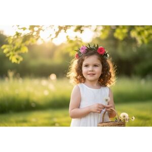 Flower Crown Kids OS Pink Red Brand New Felt Floral Headpiece